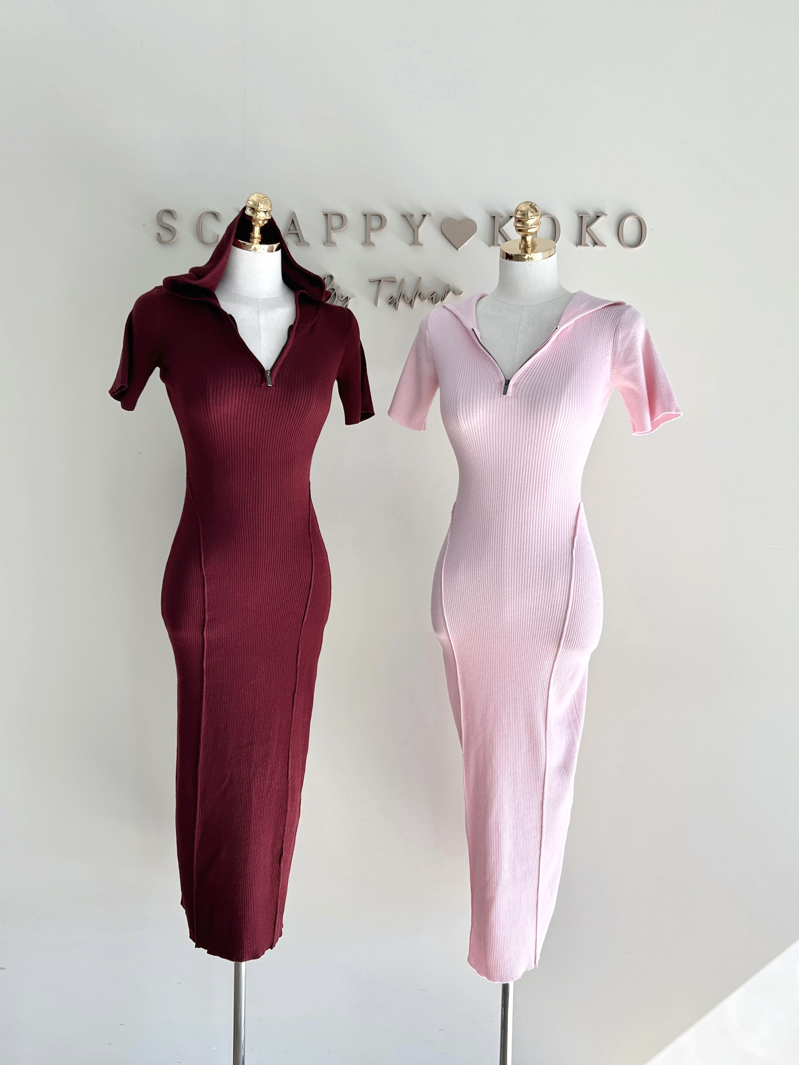 Fly Up 針織連帽短袖洋裝