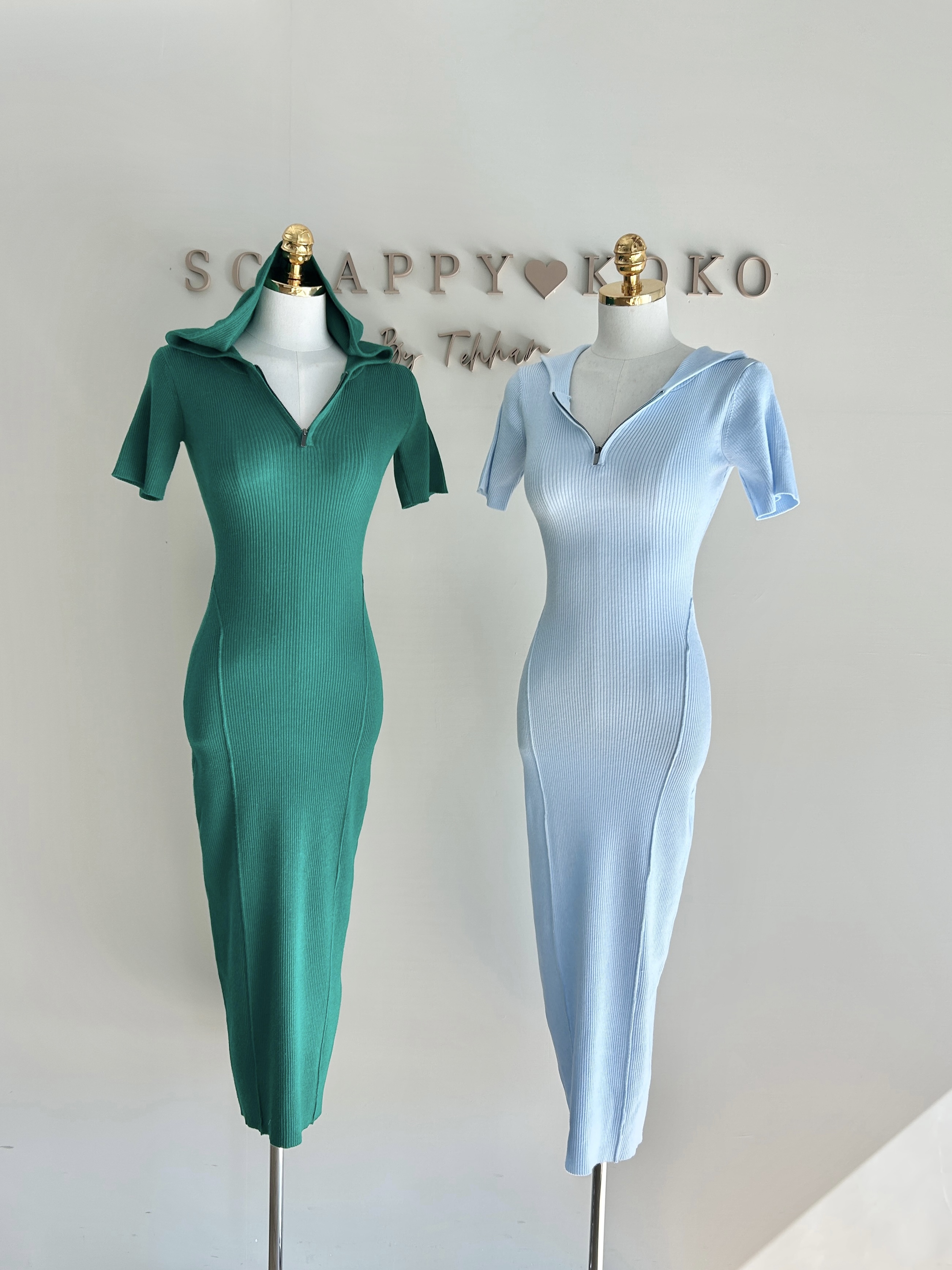 Fly Up 針織連帽短袖洋裝