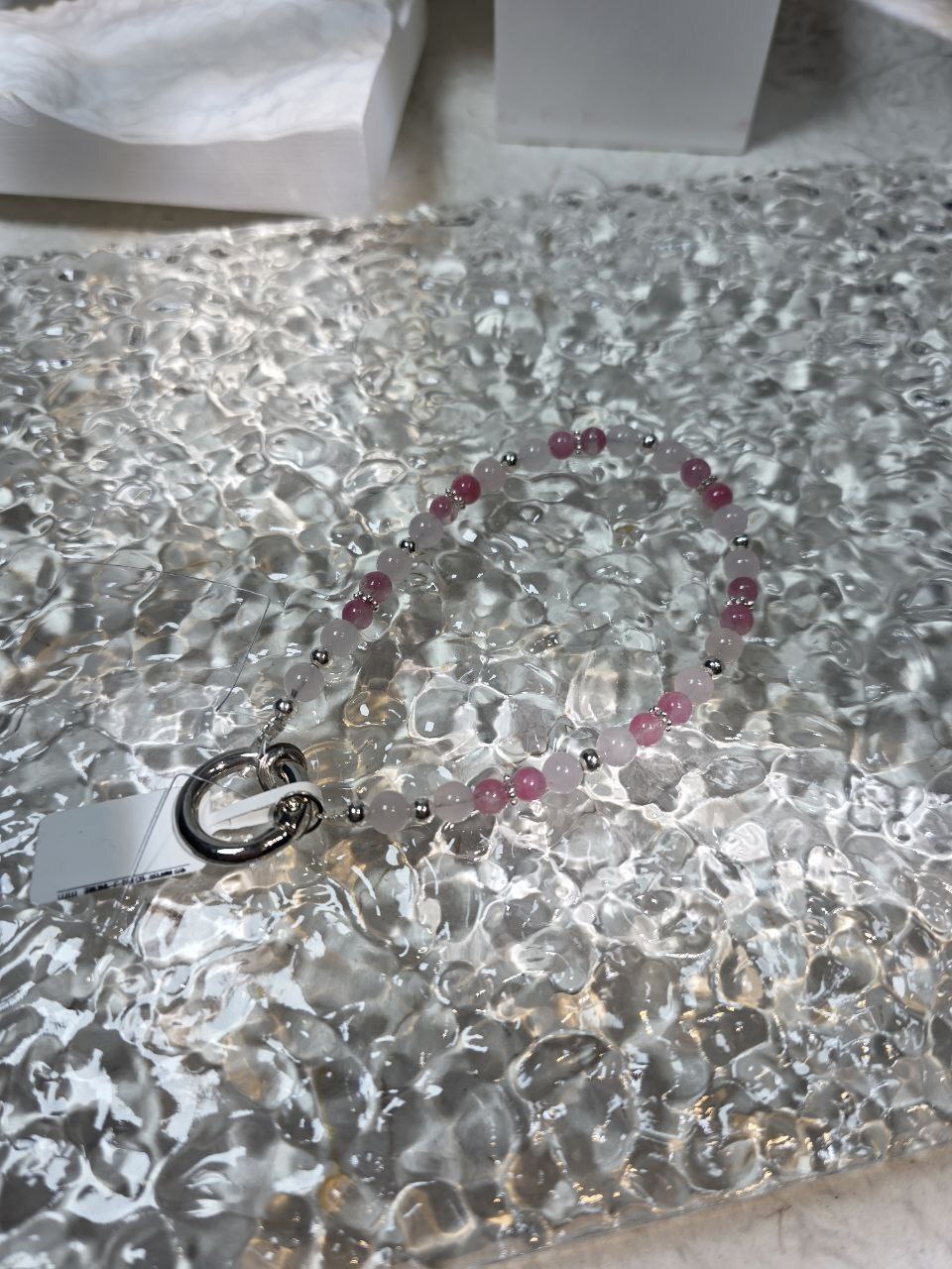 櫻花雨x粉晶手機繩