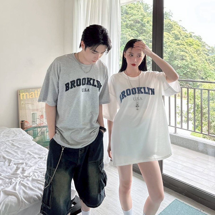 自訂款  BROOKLYN牛仔貼布刺繡短T im18921