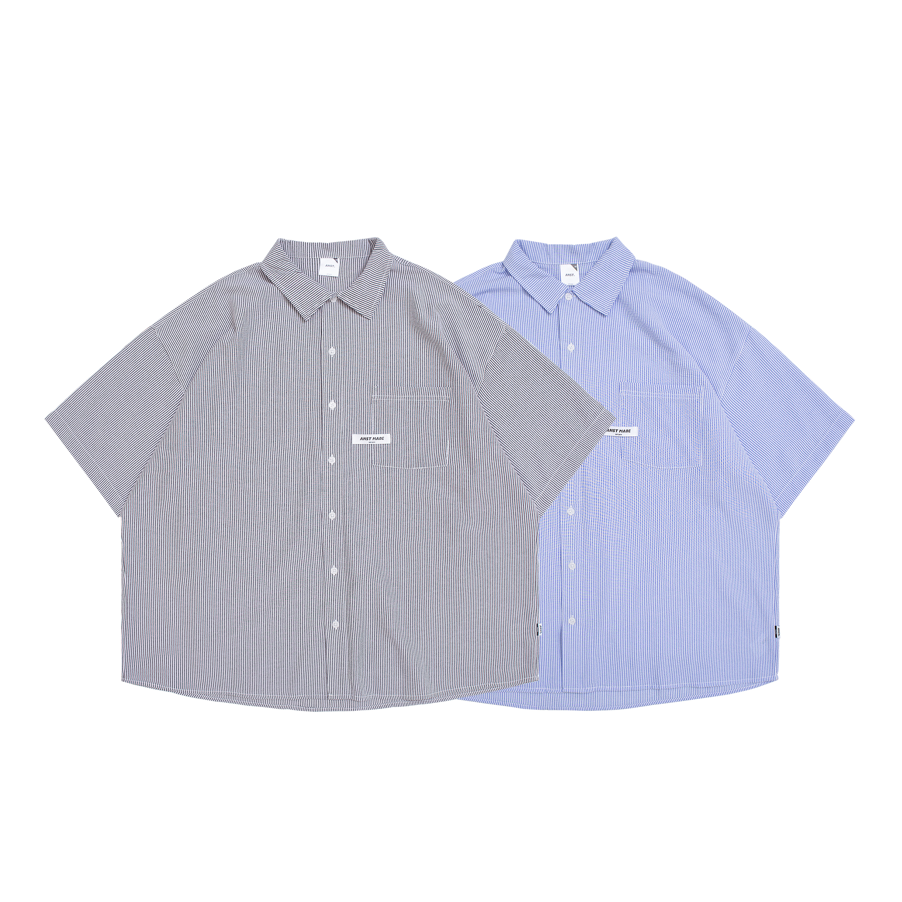 ANST 織標泡泡紗條紋襯衫 AN.57