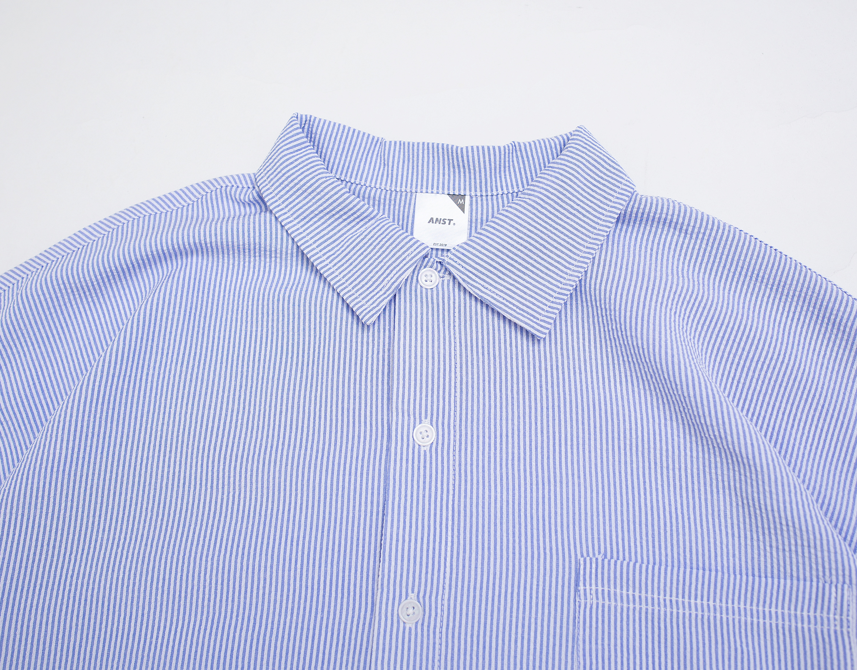 ANST 織標泡泡紗條紋襯衫 AN.57