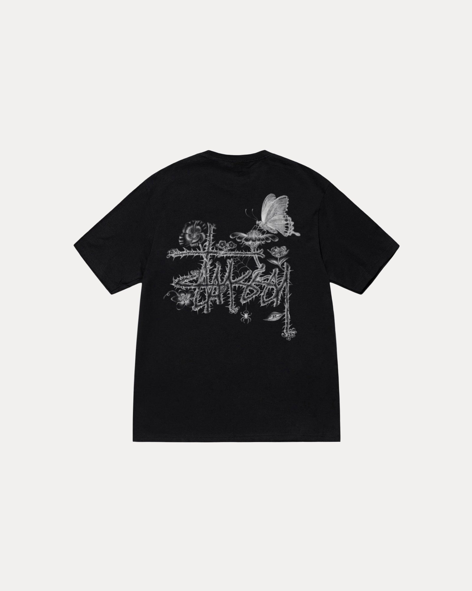2025SS STUSSY IN BLOOM TEE 蝴蝶 LOGO 花 荊棘 短T 現貨 1905109