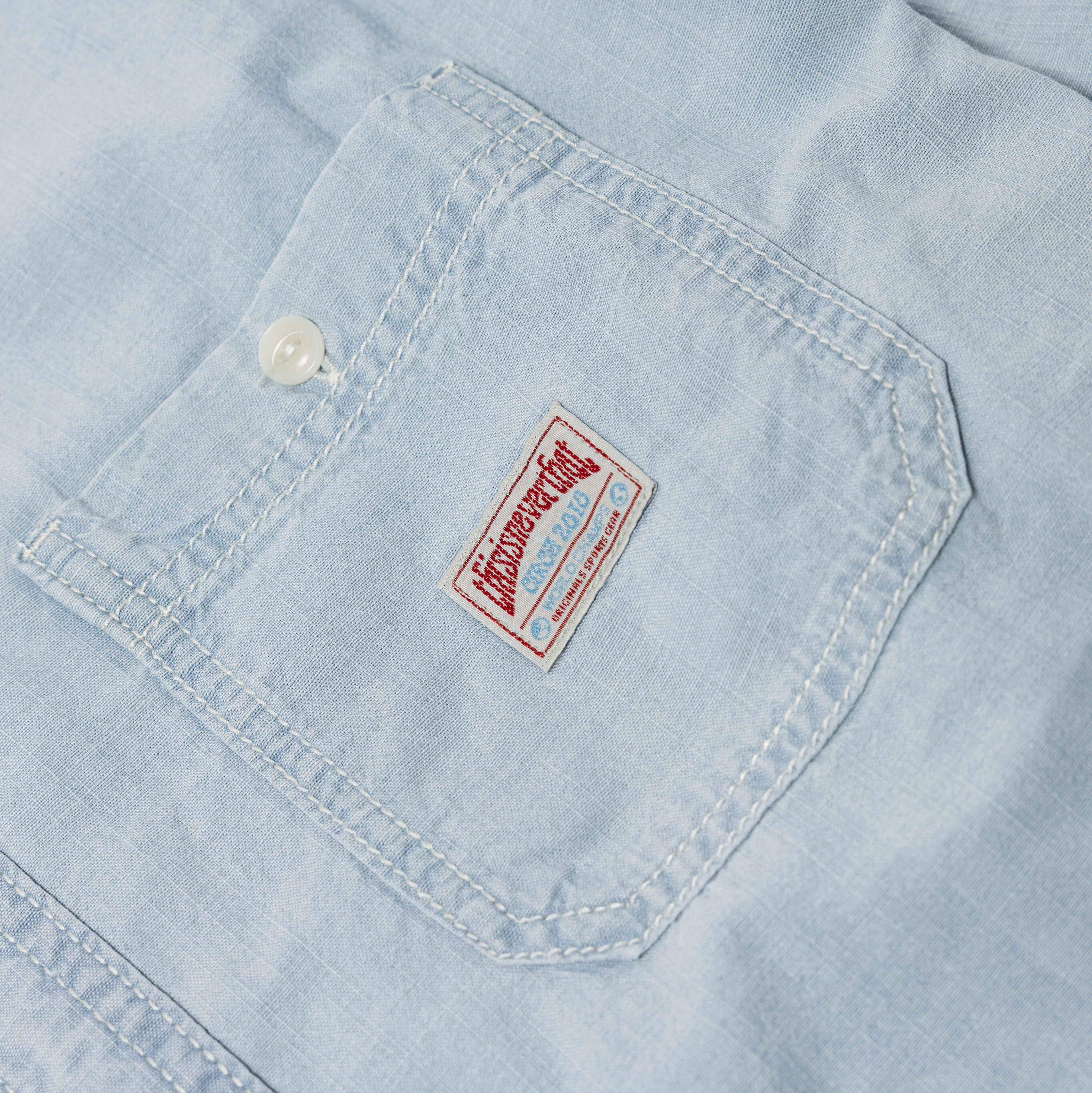 -(B2c02)-THISISNEVERTHAT CHAMBRAY SHIRT T.N.T 口袋 襯衫 藍色-TN251WSHTL01