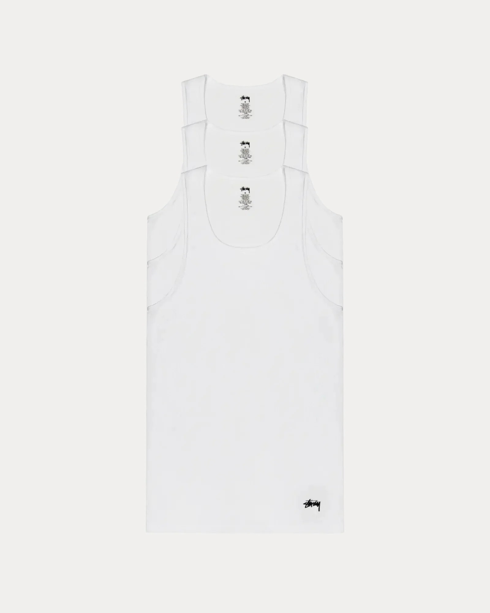 【代購】STUSSY TANK UNDERSHIRTS 3 PACK 素色背心三件組 3色