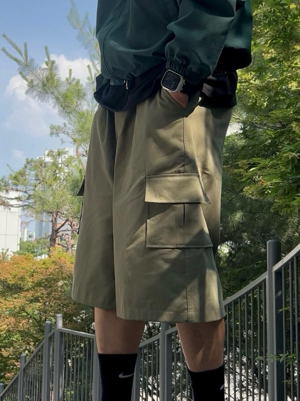 淨色工裝短褲 P3093