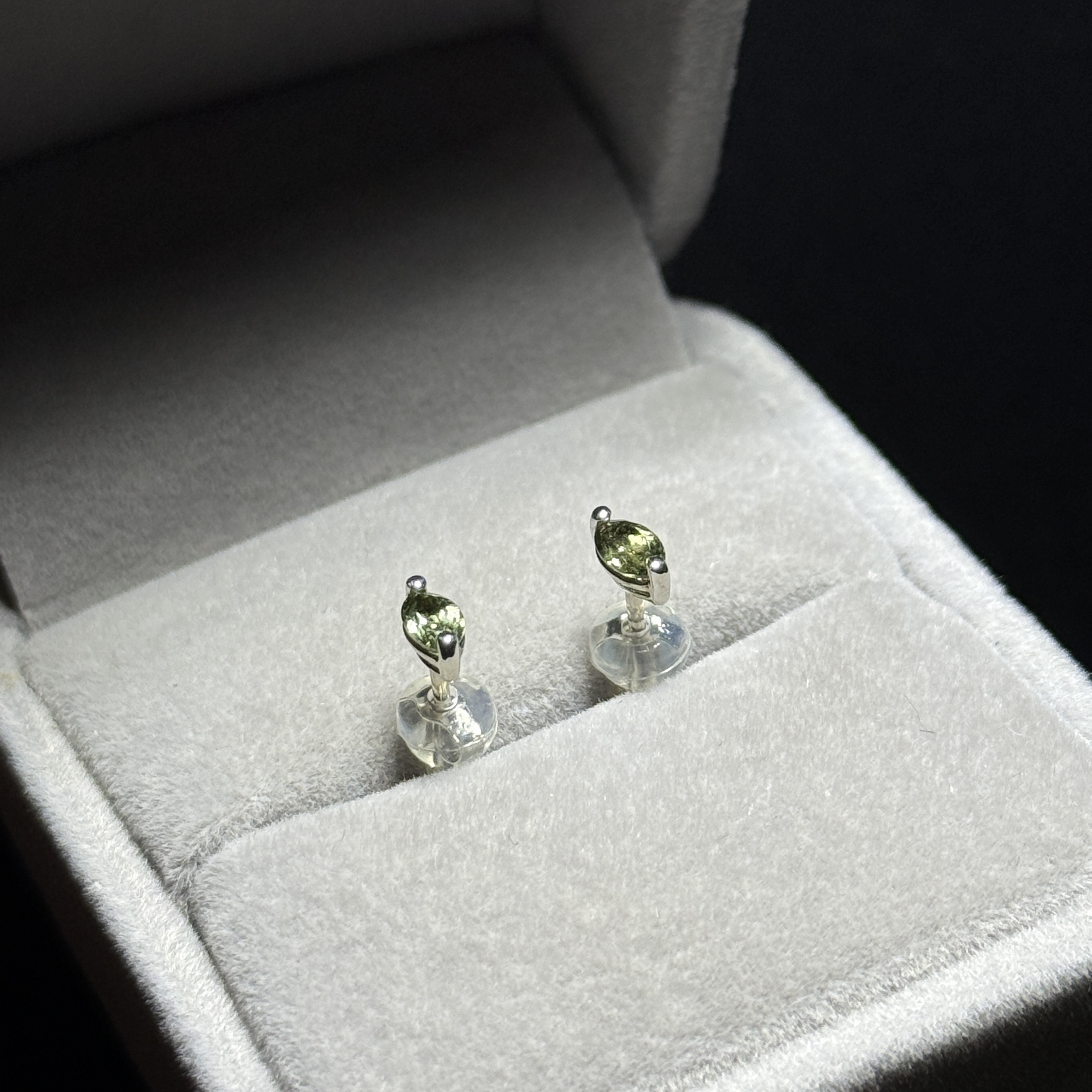 捷克隕石 / 綠隕石耳環 FX1631