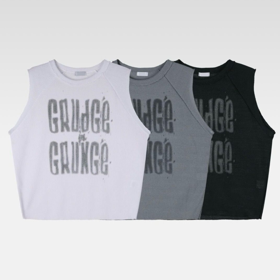 英文字背心 V1115