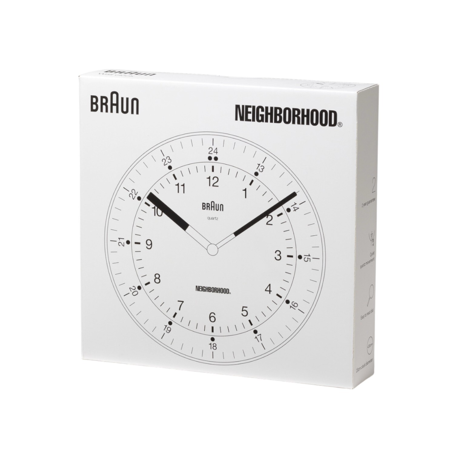 NEIGHBORHOOD／ NH X BRAUN . BC06 BC06 Braun classic analogue wall clock - black – Braun