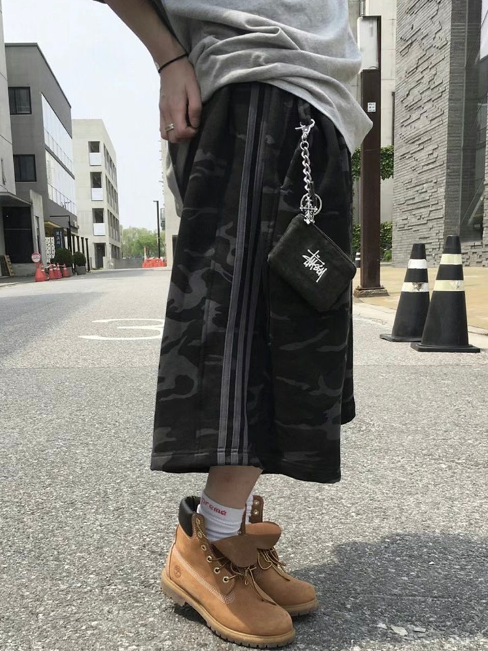 三間迷彩短褲 P3099