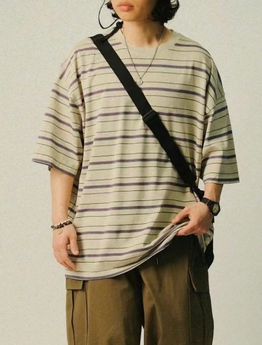 橫間短袖Tee T5704