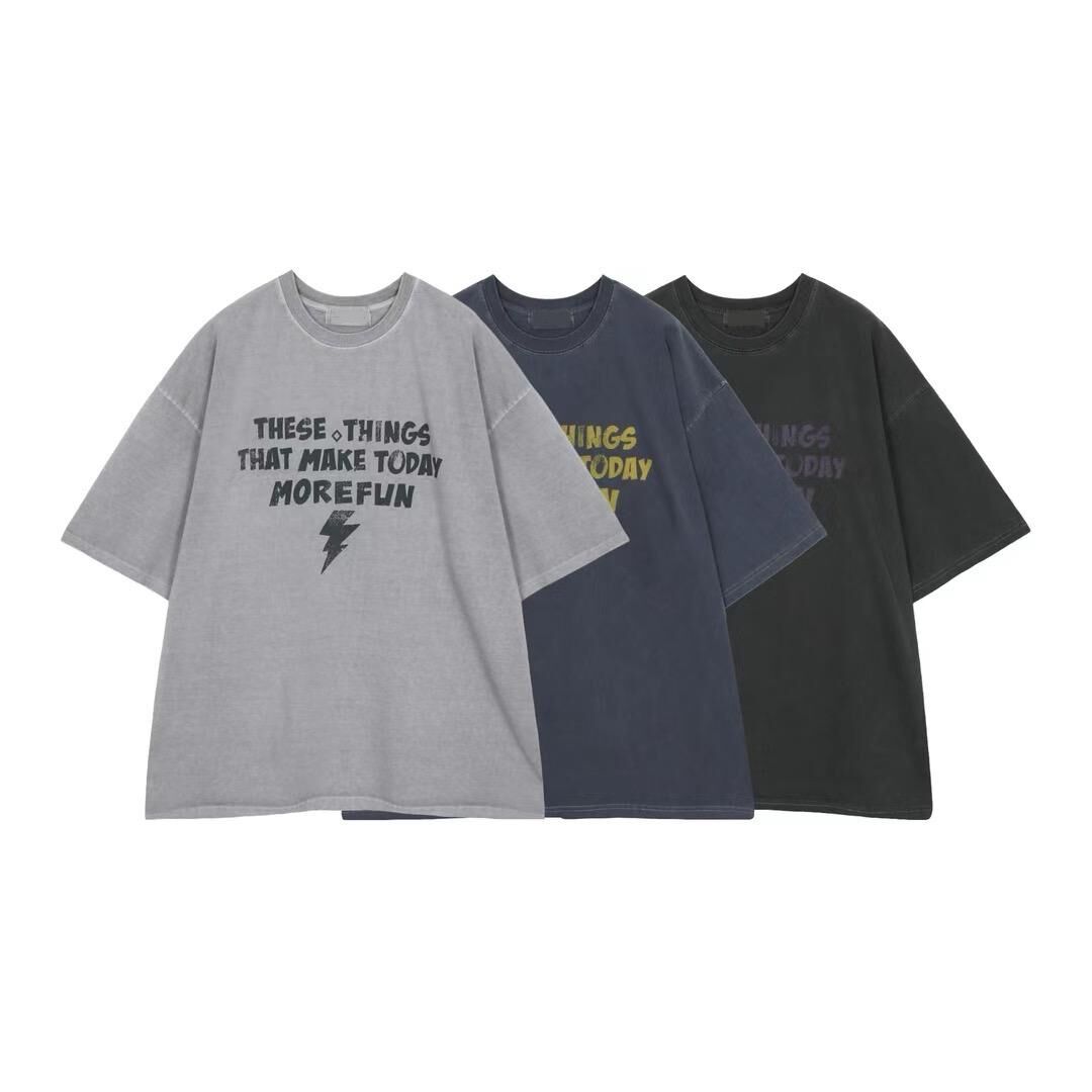 洗水英文字圖案短袖Tee T5706