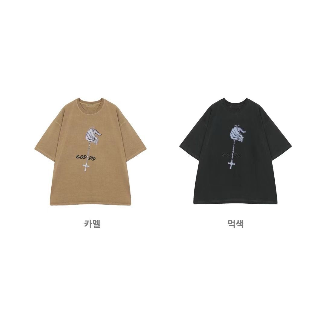 英文字圖案短袖Tee T5708