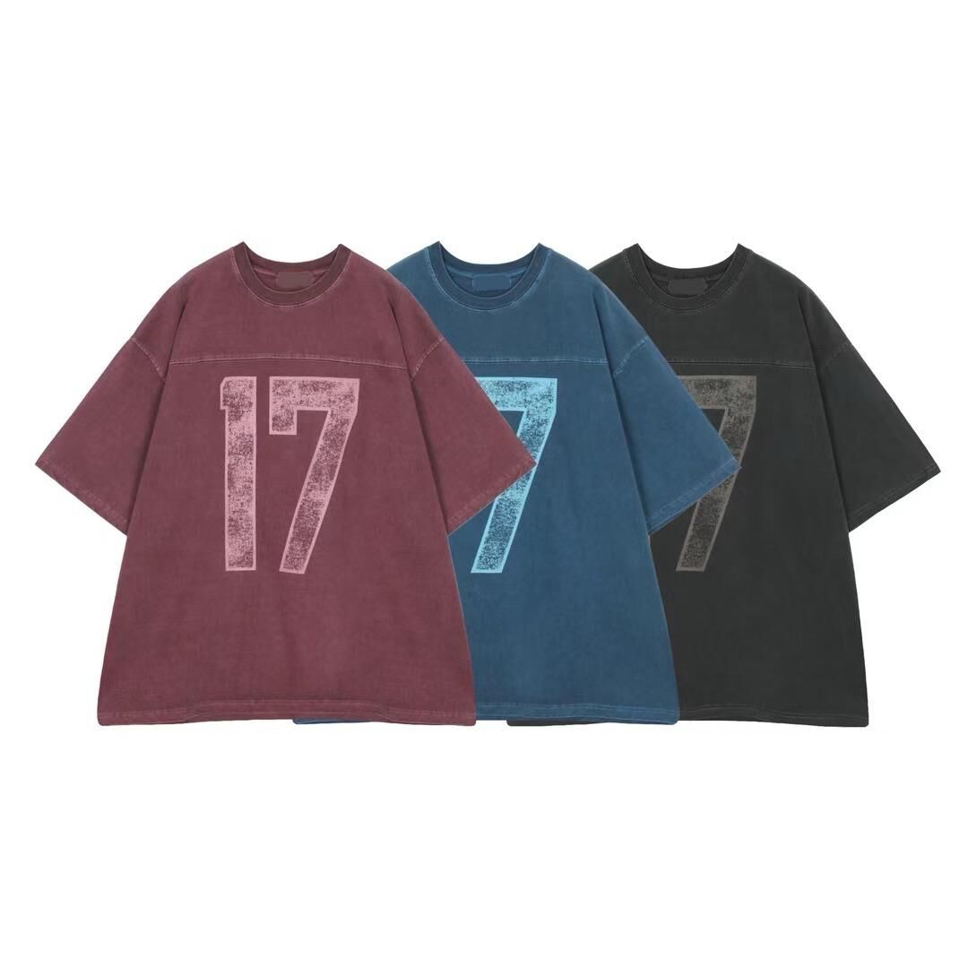 OverSize洗水數字短袖Tee  T5709
