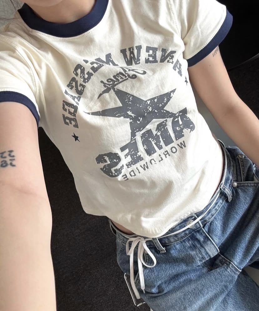 AMES WORLDWIDE - VINTAGE STAR TEE (CREAM)