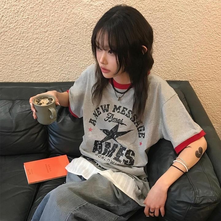 AMES WORLDWIDE - VINTAGE STAR TEE (GREY)