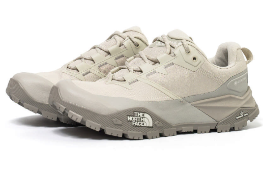 The North Face 北面 女款 米灰防水登山鞋｜GORE-TEX 透氣防滑戶外鞋 JUN25