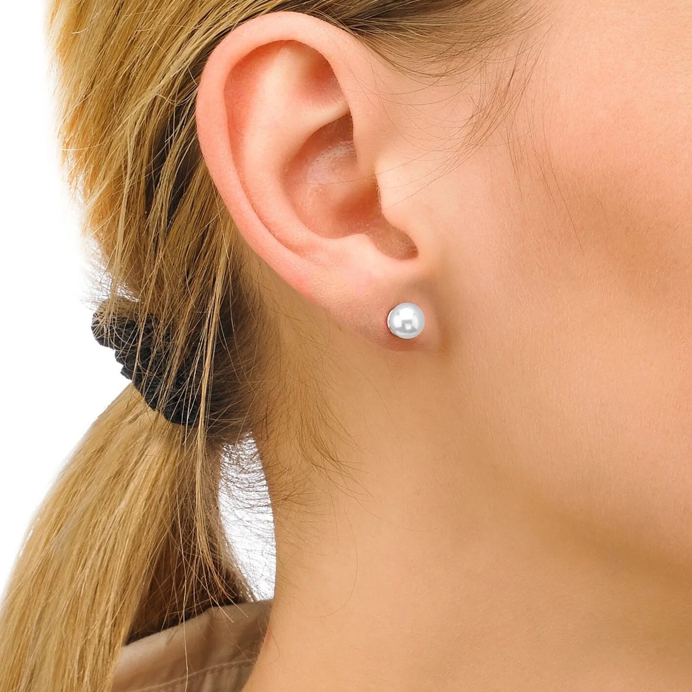 1MJ0613-013 MAJORICA 6mm Pearl Earrings Lyra Silver #00322.01.2.E00.000.1 (A-EU-E)