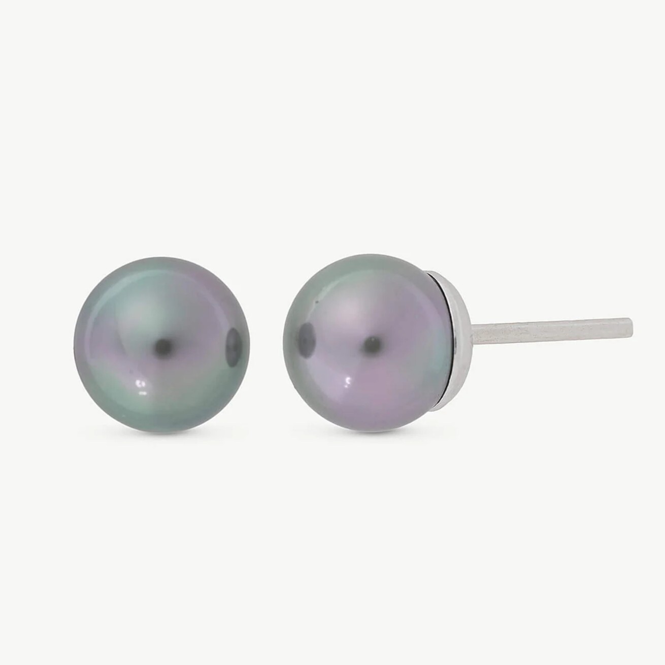 1MJ0613-014 MAJORICA 6mm Gray Pearl Earrings Lyra Silver #00322.03.2.E00.000.1 (EU)