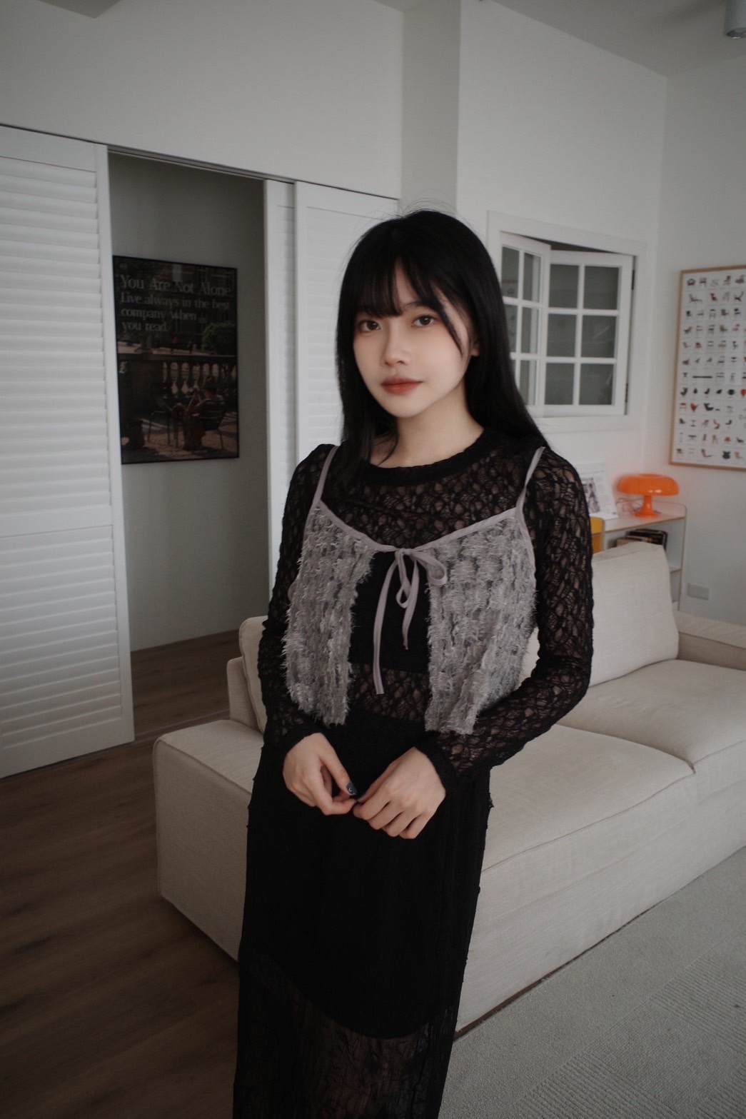 <女裝現貨💗> J06 細肩羽毛外搭背心 三色