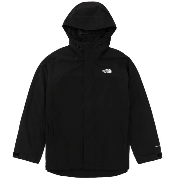 The North Face 北面 男款 黑色三合一防水外套｜DryVent 透氣連帽可拆抓絨內裡外套 JUN25