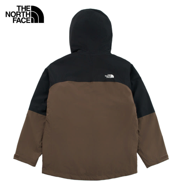 The North Face 北面 男款 棕色三合一防水外套｜DryVent 透氣連帽可拆抓絨內裡外套 JUN25