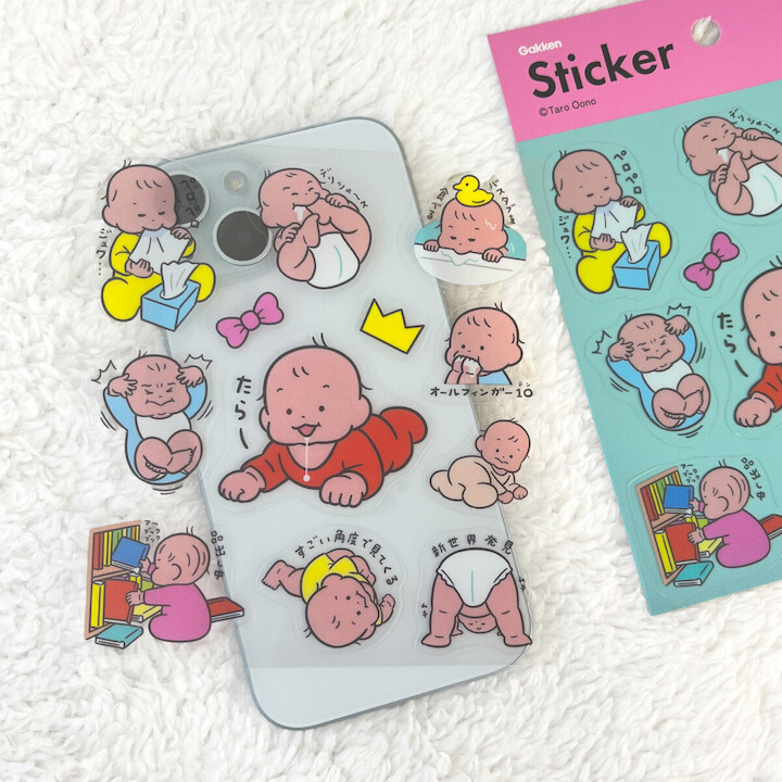 HELLO BABY 防水貼紙 透明貼紙｜日本 Gakken