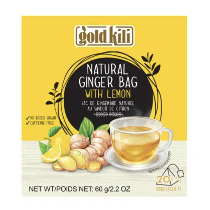Gold Kili Natural Ginger Bag with Lemon