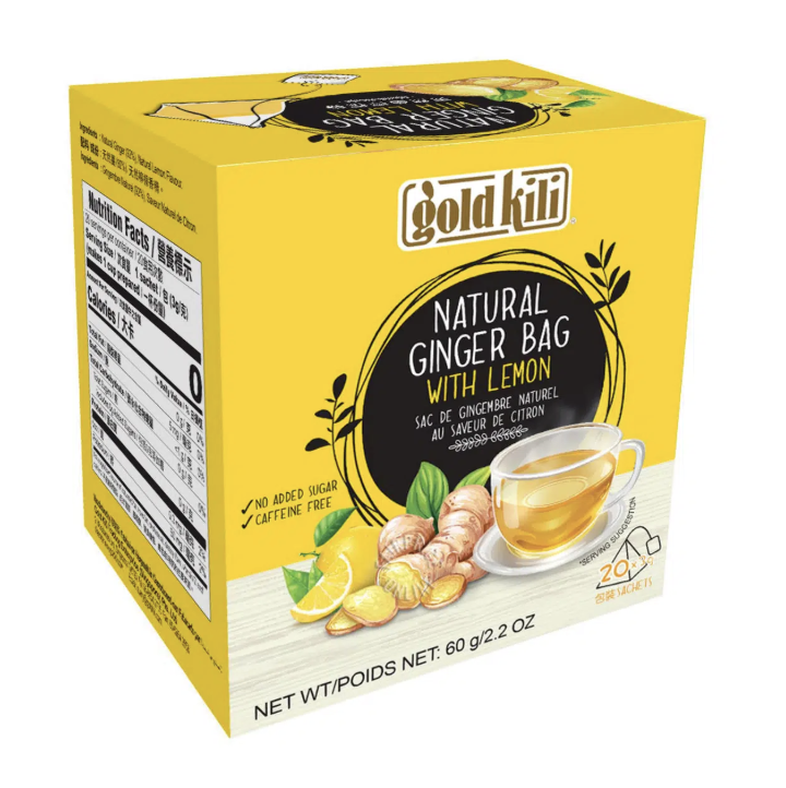 Gold Kili Natural Ginger Bag with Lemon