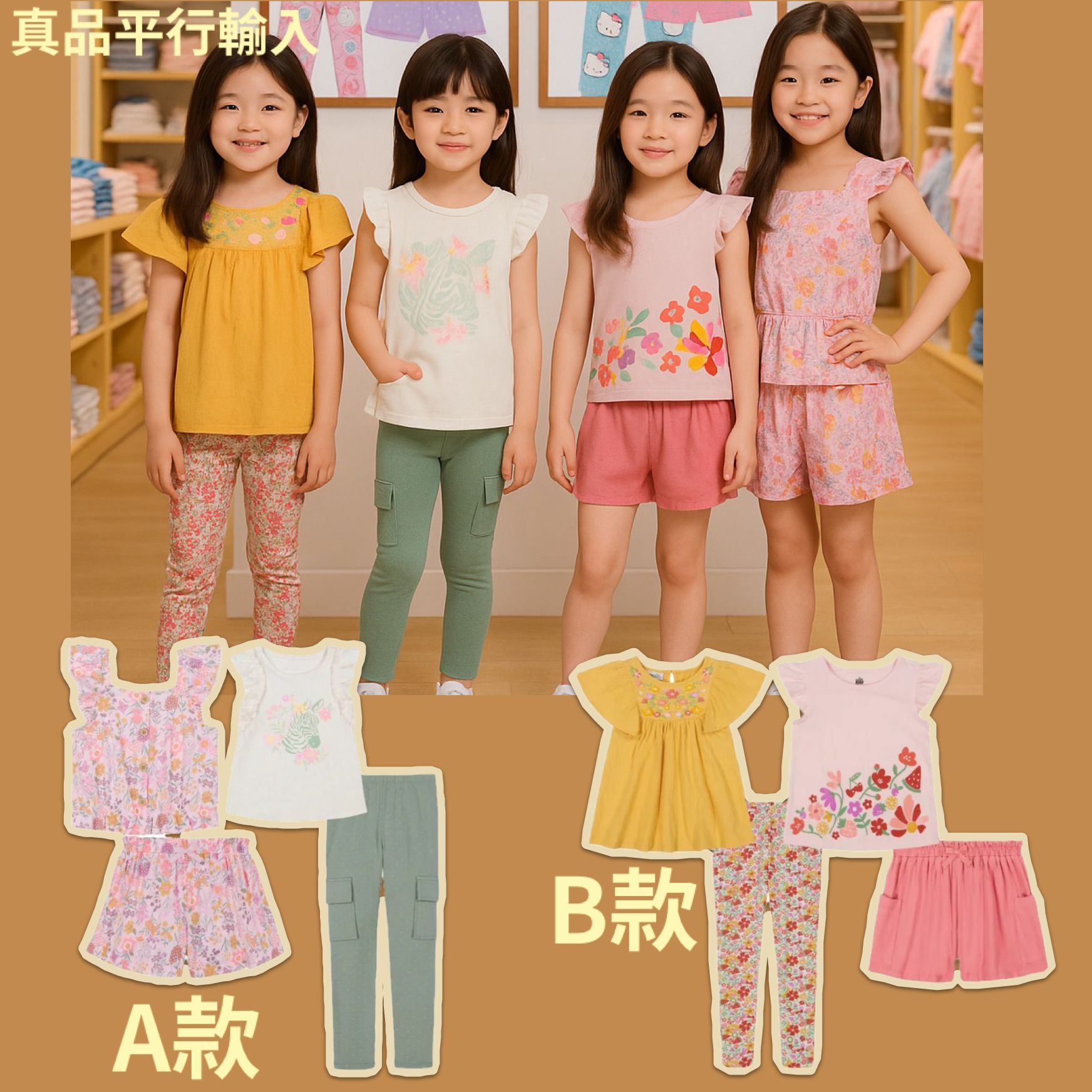 【預購】KHQ G061158 女童休閒服4件套裝