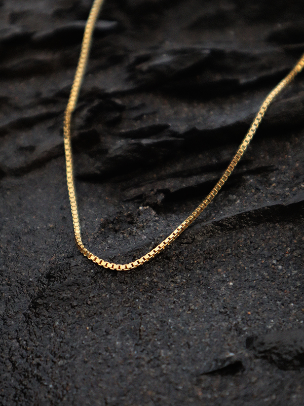 【Freecean系列飾品】Ophelia Choker 方塊頸鍊厚18K金