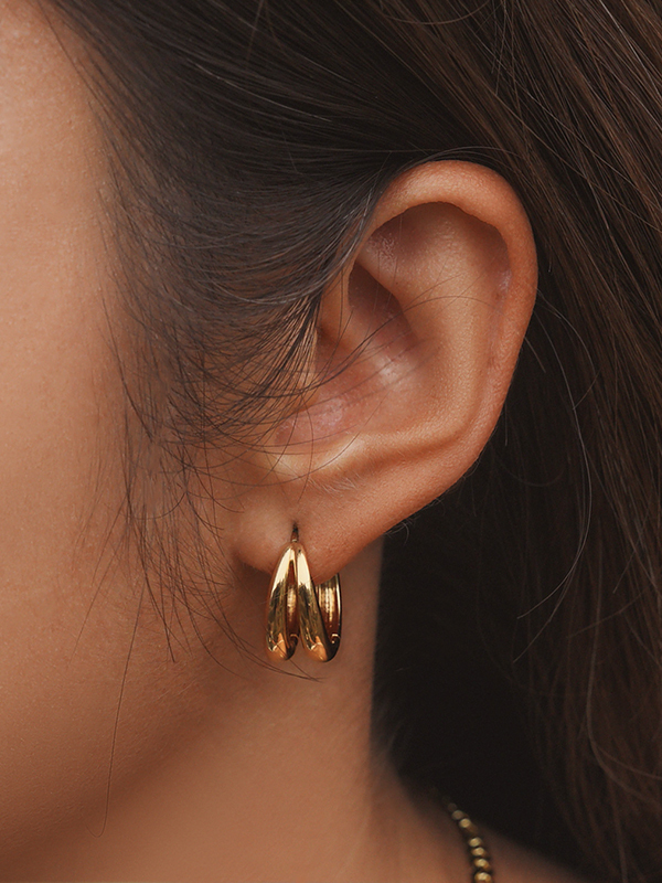 【Freecean系列飾品】Coral Reef Hoops雙圈耳環