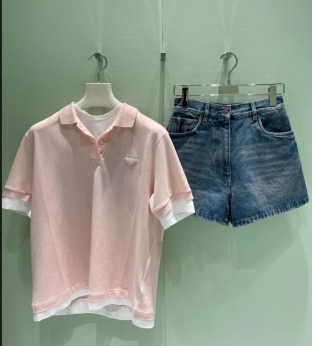 PRADA 經典款 粉色 Polo 女款