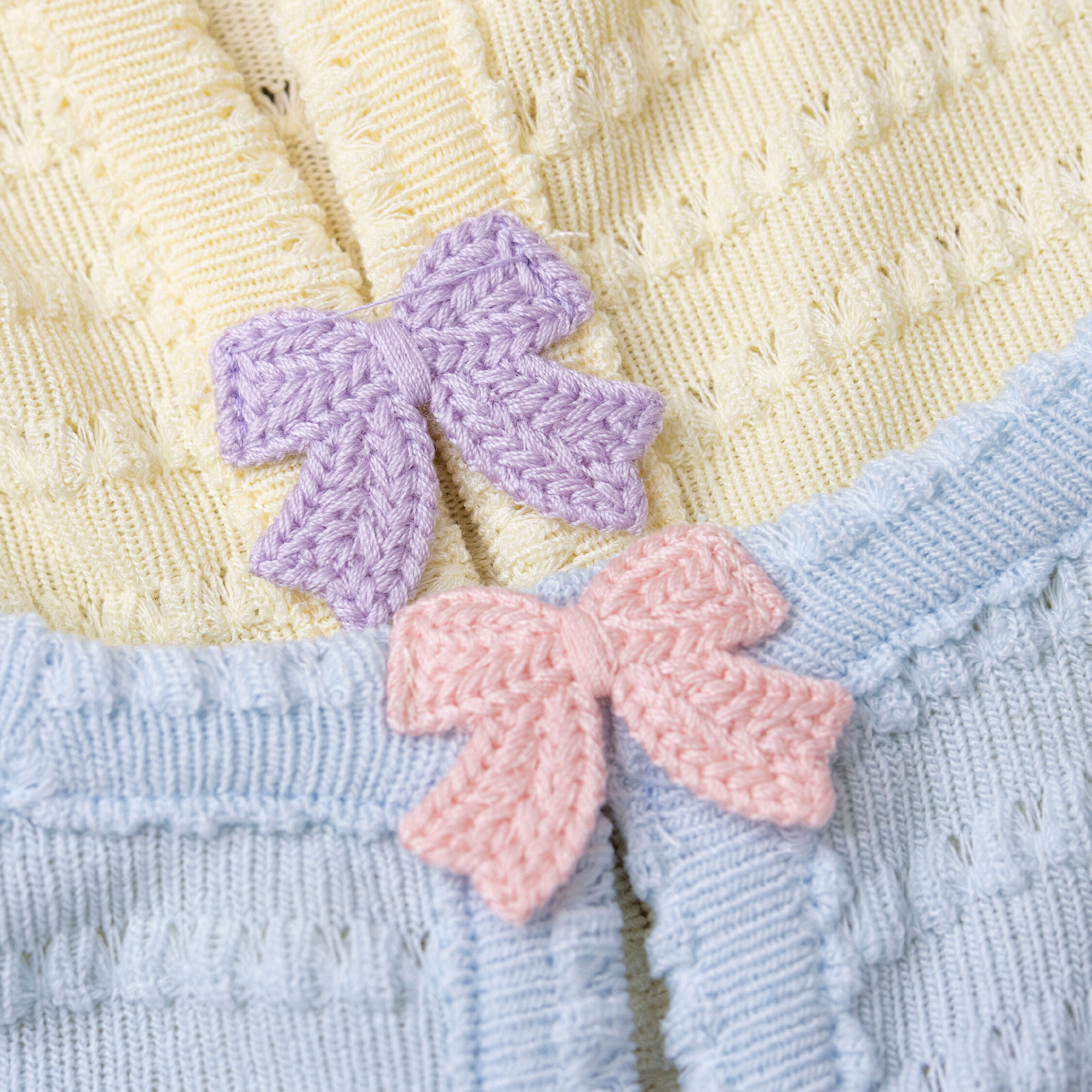 【H50252】編織蝴蝶結後簍空背心/上衣＊二色