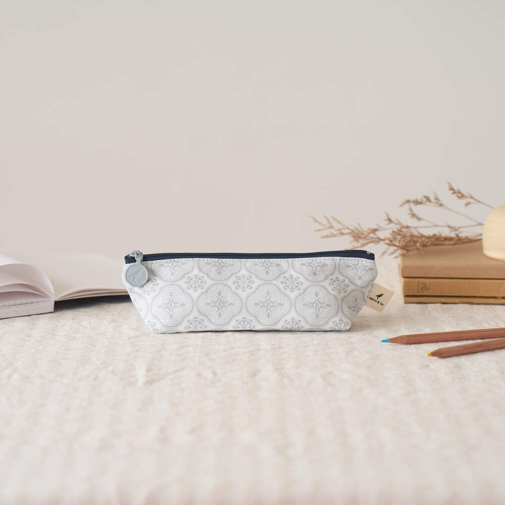 Pencil Case/Begonia Glass Pattern/Tranquil Grey