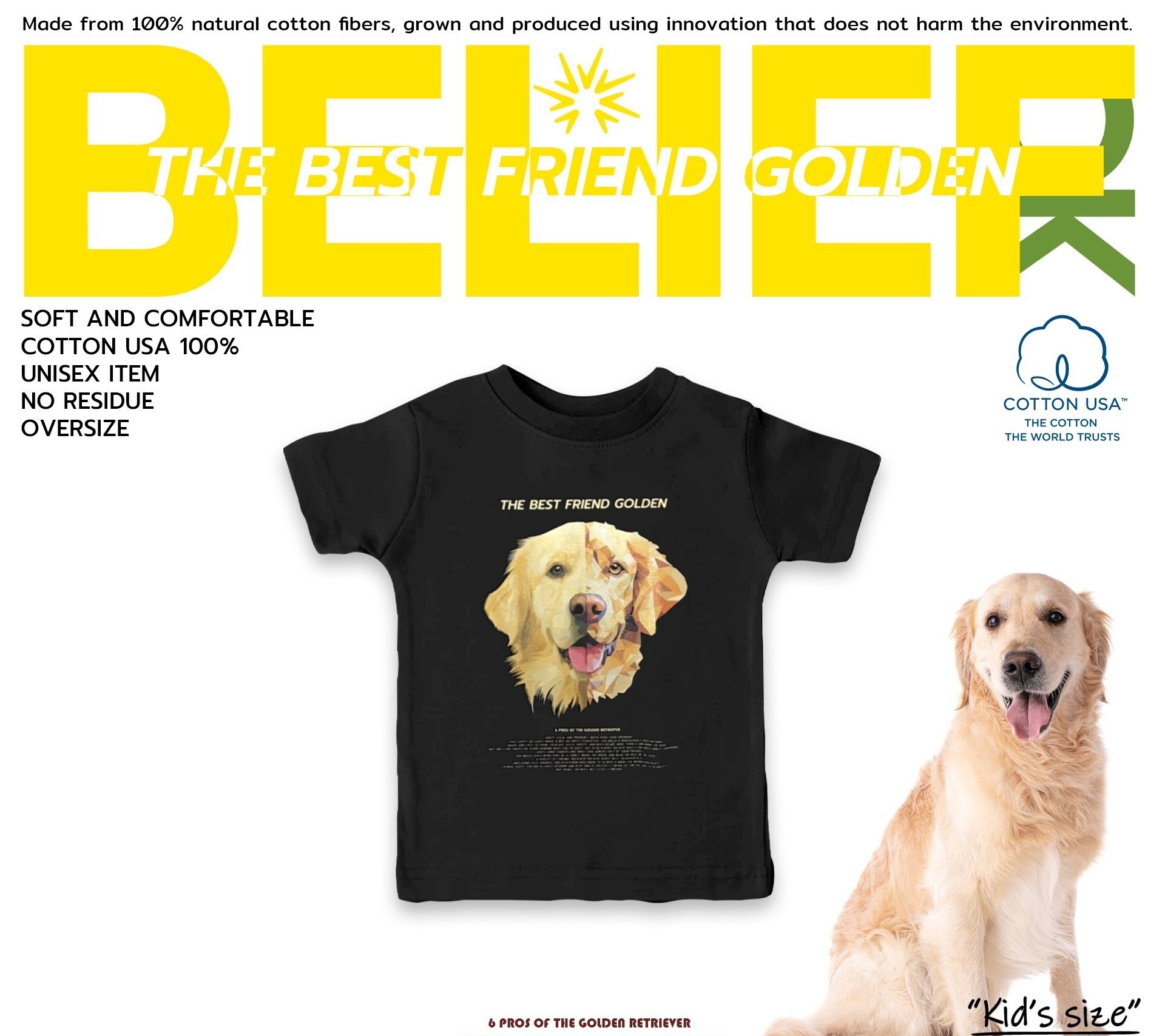 泰國 金毛小童T-Shirt(T5 T743)