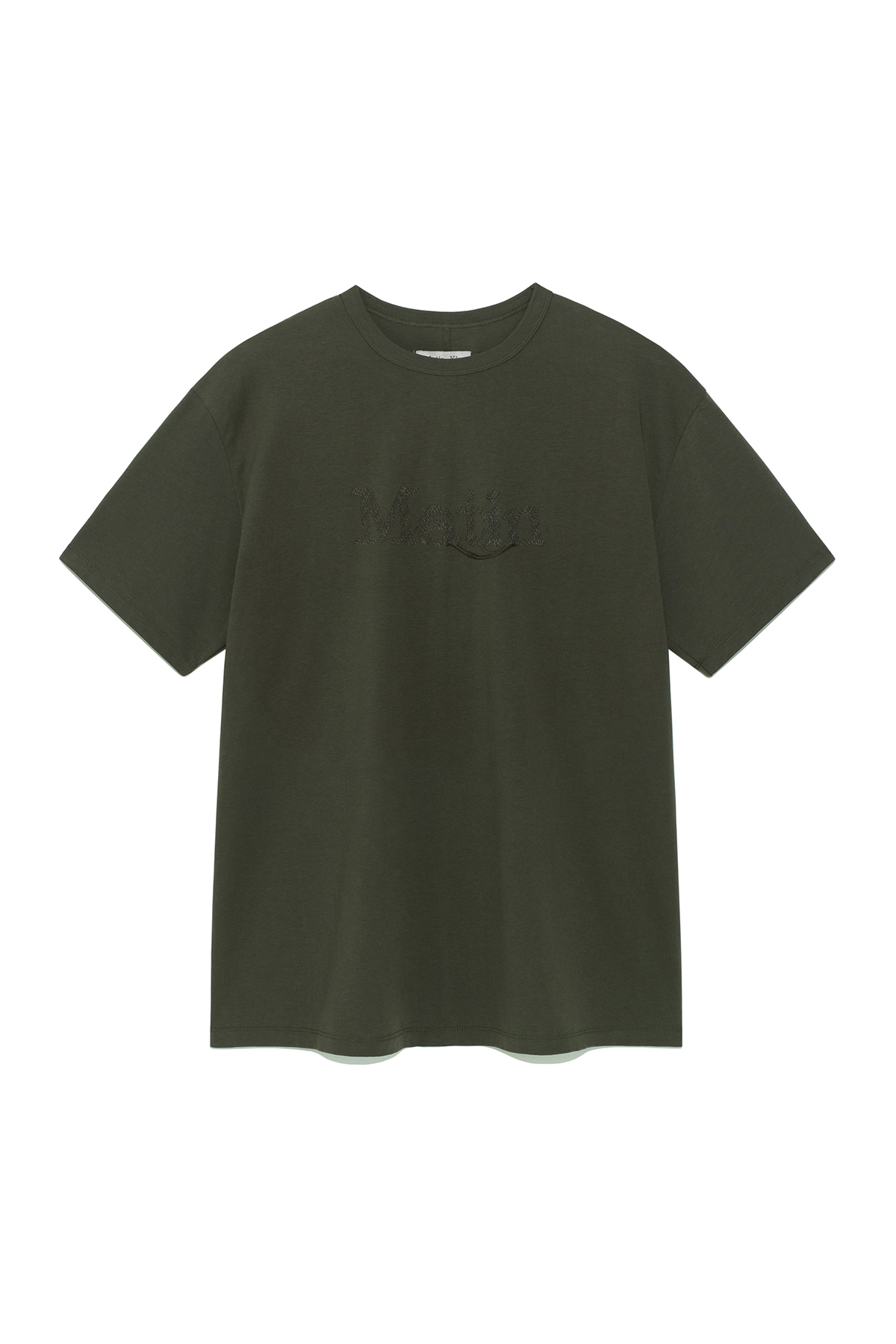 縫線LOGO印花寬版上衣 卡其