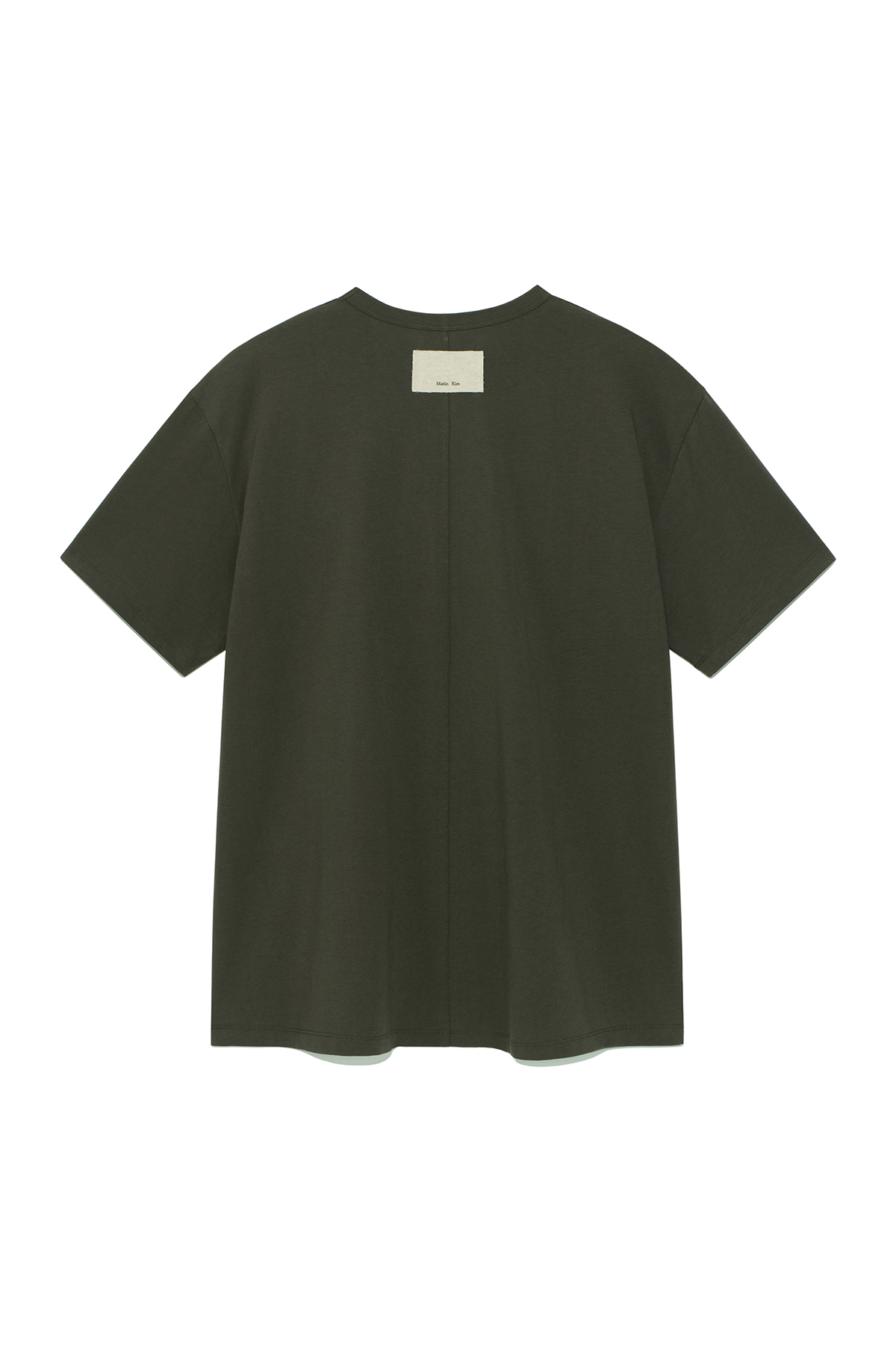 縫線LOGO印花寬版上衣 卡其