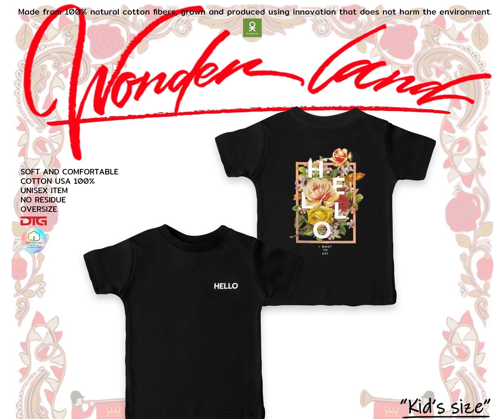 泰國 Hello 花花小童T-Shirt(T5 T744)