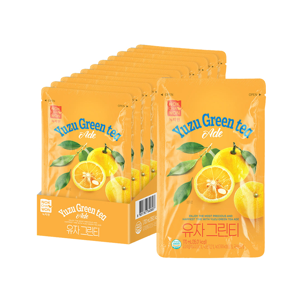 【BK SHOP】綠茶園柚子綠茶果汁飲料170ml*10入