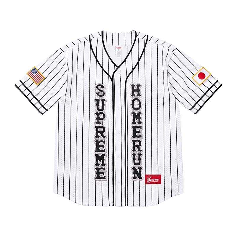 Supreme Homerun Baseball Jersey Black 棒球衫 白色 SUP-543 [台灣現貨]
