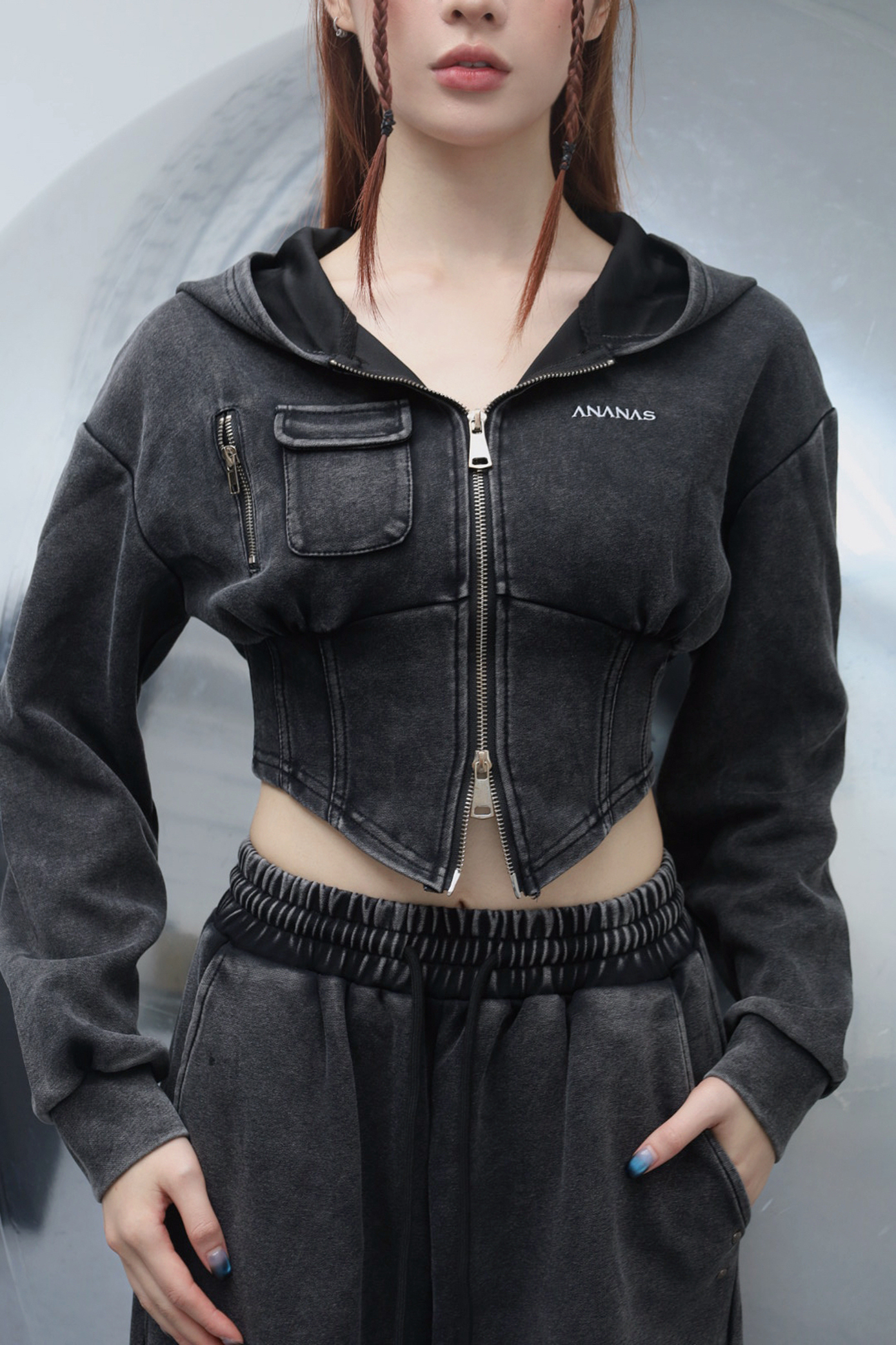 [ Ananas設計款✨] 品牌刺繡馬甲棉外套