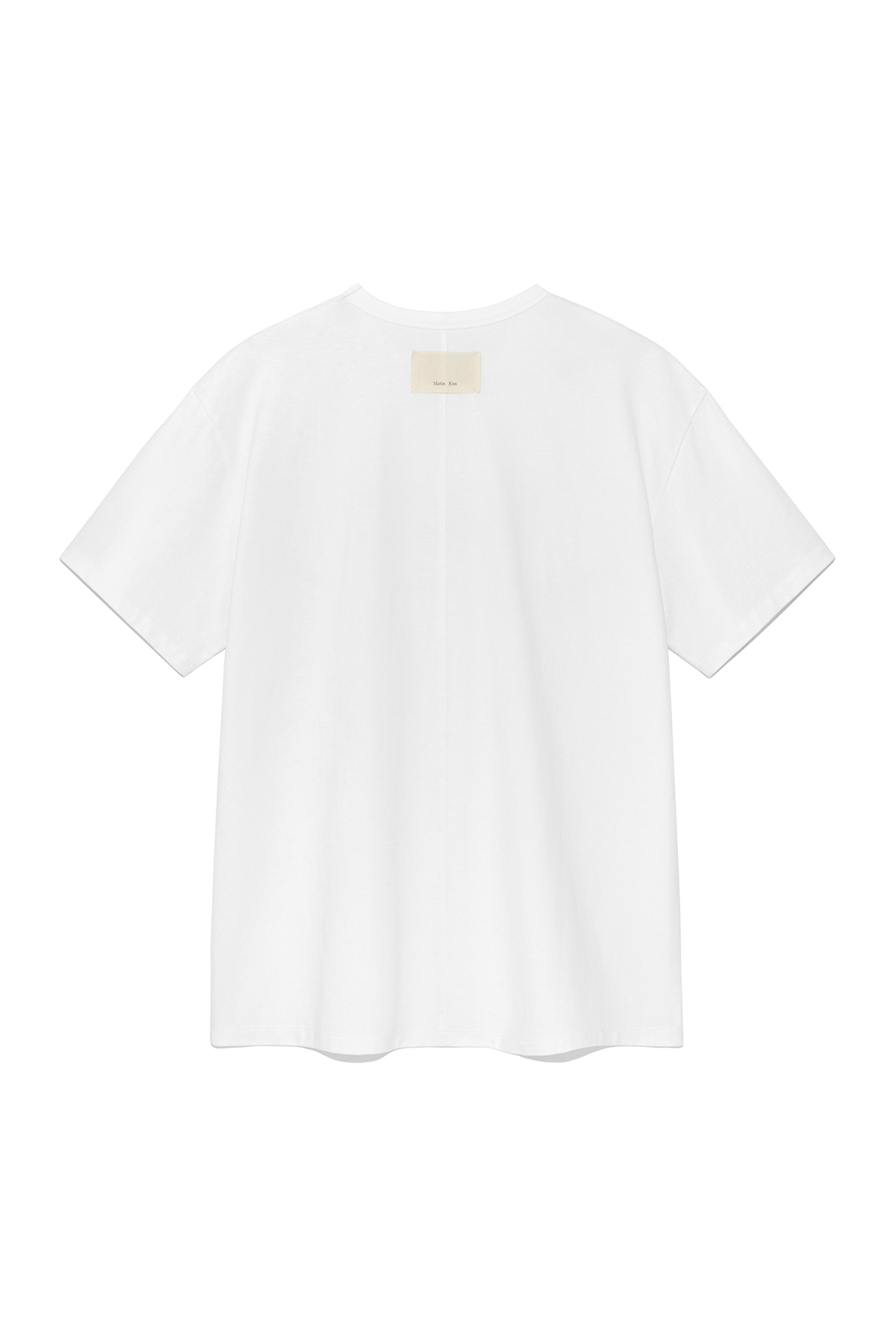 縫線LOGO印花寬版上衣 白色