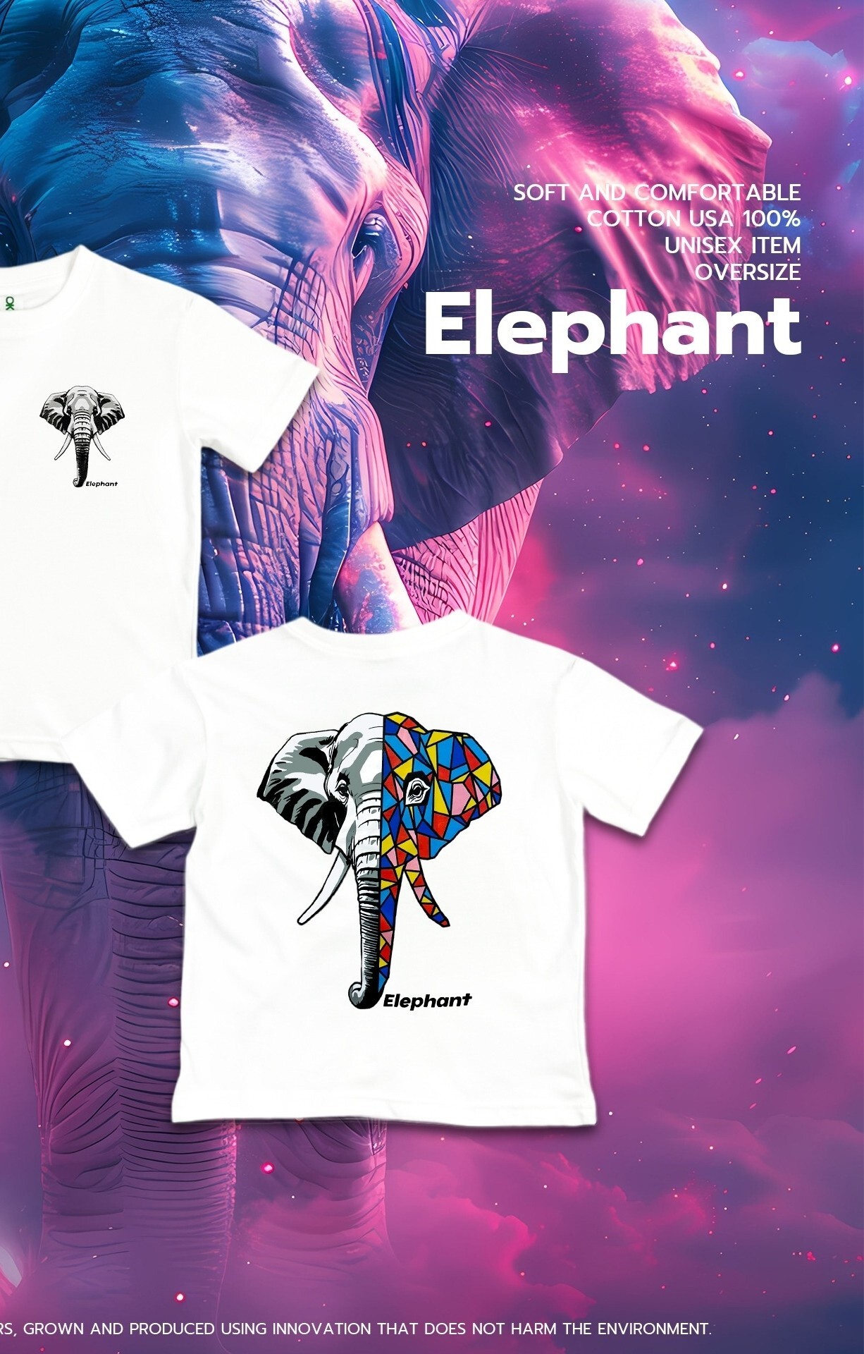 泰國 鴛鴦面大象小童T-Shirt(T5 T752)