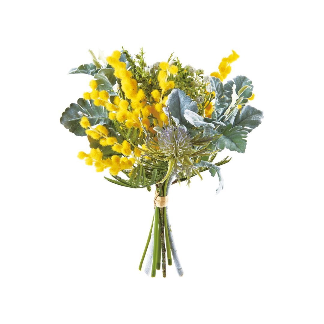 人造花 含羞草混和花束