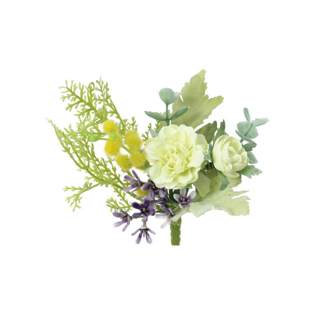 人造花 含羞草玫瑰混合灌木 3色