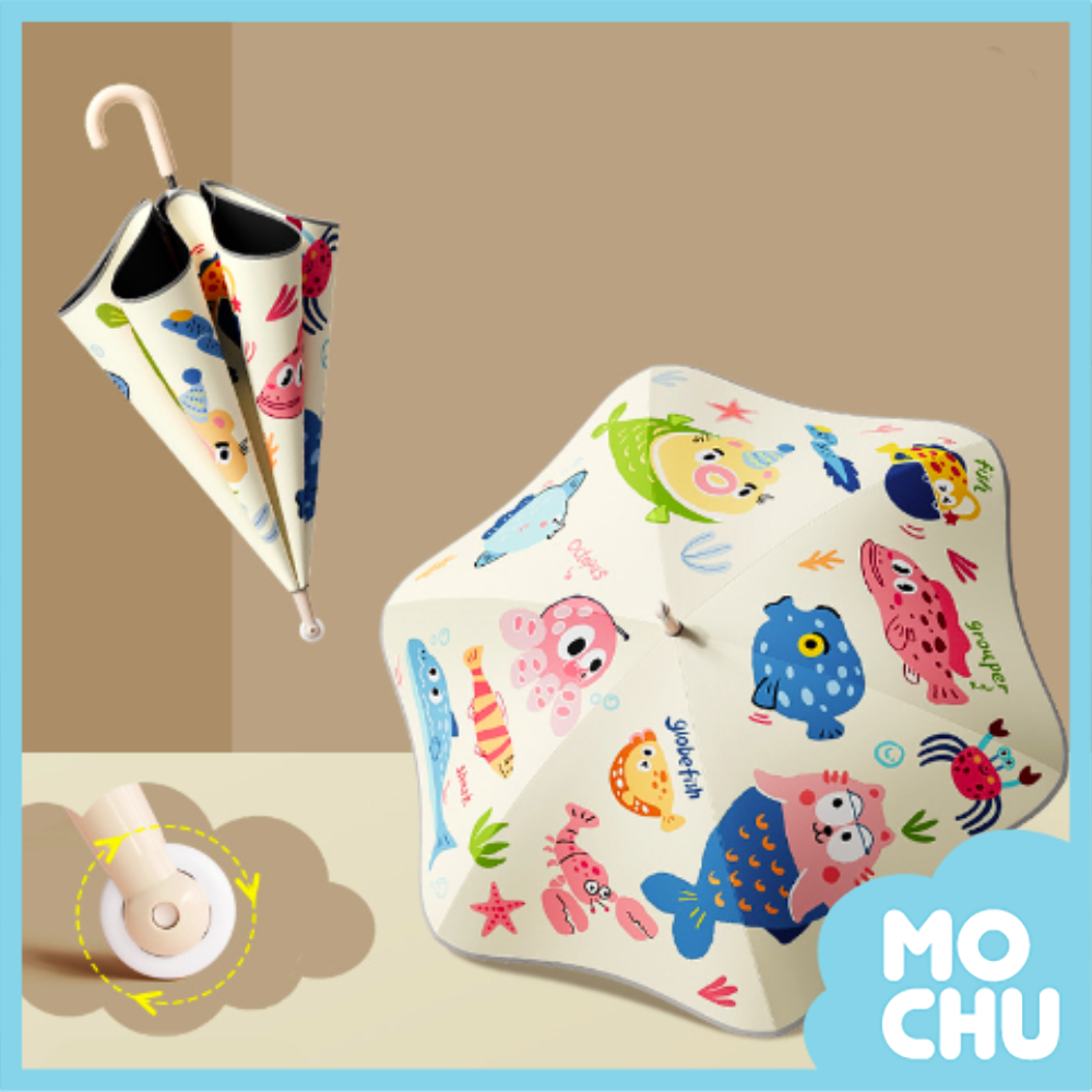 奇聚海洋晴雨兩用圓角雨傘