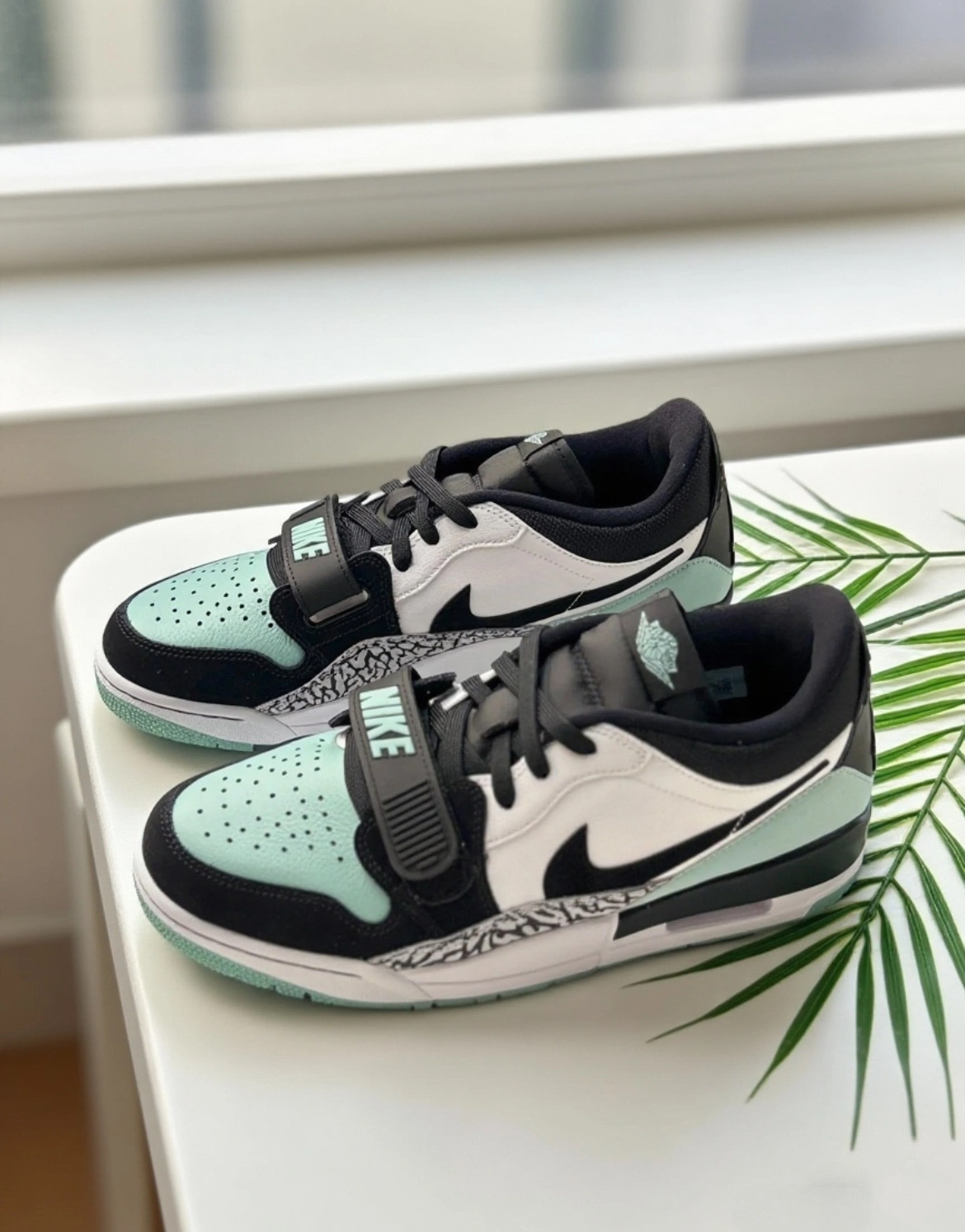 男鞋 NIKE AIR JORDAN LEGACY 312 LOW 黑綠 爆裂紋 魔鬼氈 麂皮 復古 籃球鞋【CD7069-109】