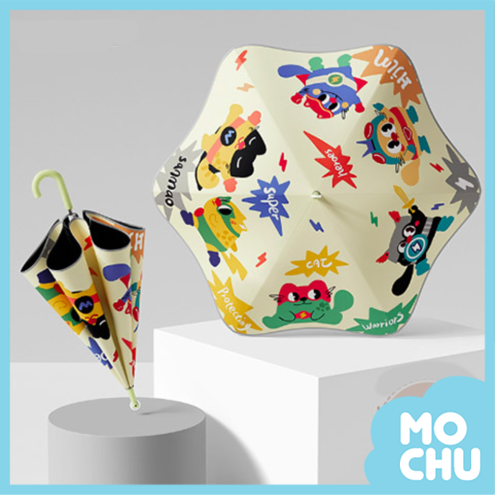 超能喵喵晴雨兩用圓角雨傘