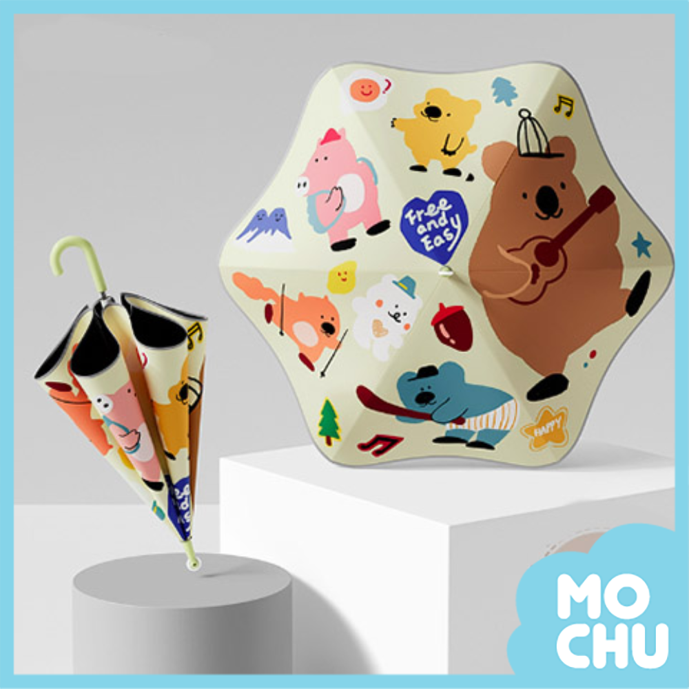 小熊探險晴雨兩用圓角雨傘